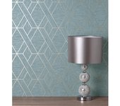Muestra DIN A4 de Papel pintado vinílico lavable geométrico trenzado de líneas metalizadas imitando al texti - Evolet Braided 681978 de GAULAN