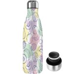 Mikomika Botella Termo de Agua Térmica de Acero Inoxidable (+40 Colores) Reutilizable | Sin BPA | Mantiene 24H Frio / 12H Calor | Termo y Hermética - Doble Pared al Vacío a Prueba de Fugas (KL500 KL750 002)