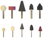 Blíster MOTA con 10 Piedras Montadas Vástago 1/4"-1/8" A210