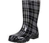 Botas de Agua a media pantorrilla para Mujer, BOTAS de Goma impermeables estampadas, Zapatos cortos de Jardín