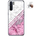 Tumundosmartphone Funda Gel Tpu para Oppo A91 diseño Mármol 03 Dibujos