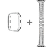 Sparkling Bling Crystal Stainless Steel Strap for Apple Watch Ultra Band 49mm 42/38mm Bracelet IWatch Series 987SE6 54 WatchBand
