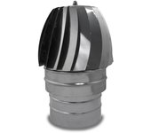 CAEXVEN Sombrerete Aspirador Giratorio para Estufas y Chimeneas de Leña en Acero Inoxidable - Serie Lisa y Helicoidal