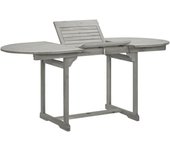 Mesa de Comedor Jardín Madera maciza Acacia (120-170)x80x75 cm
