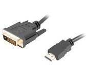 Lanberg CA-HDDV-20CU-0018-BK adaptador de cable de vídeo 1,8 m HDMI tipo A (Estándar) DVI-D Negro