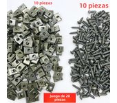 100pcs/20pc Mixed Car Metal Screw Tapping Fastener Clip U-Type Clip with Screw Anti-rust Protection Clip Screw Buckle Iron Sheet