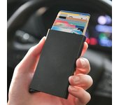 Slim Pop Up Wallet Minimalist Credit Card Holder For Men Women RFID Blocking Mini Metal Case