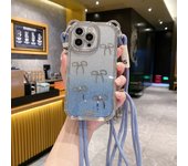 Phone Strap Phone Lanyard Electroplated Bowknot Gradient Phone Case For iPhone 16 15 13 13 12 11 Pro Max 16 Plus Shockproof Case