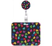 Flower Retractable Buckle Card Holder Women Business Badge Case Reel Clip Girls Cardholders Doctors Nurses Hang Credential holde