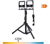 Foco proyector led con tripode black series 2 x 30 w 2 x 2370 lm 4000 k luz dia