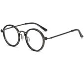 Retro Round Anti Blue Light Glasses Men Women Office Computer Goggles Metal Frame