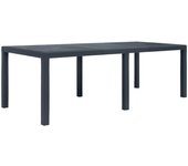 Mesa de Jardín de plástico aspecto gris 220x90x72 cm