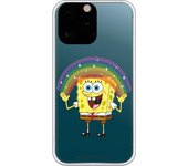 Funda original compatible con Iphone 14 Pro Maxcon diseño de Bob Esponja Arcoiris