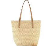 Bolso de mano con ASA Hecho a mano, bolsos de paja de Playa de Verano, Bolso Bohemio