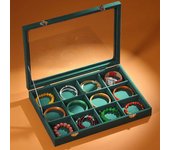 Ice Velvet Clear Lid 12 Grid Jewelry Organizer Box Tray Display Case Storage Bracelets Rings Earrings