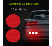 10pcs/set Car Bumper Reflective Safety Strip Stickers Car Circular Reflective Sticker Reflective Warning Safety Tape