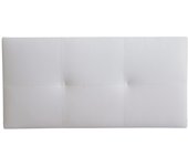 Cabecero Isabella Cama Individual de Polipiel Blanco 105x52