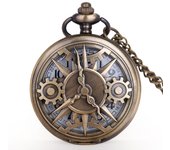 Fashionable Multiple Spherical Styles Vintage Relief Steampunk Carved And Hollowed Out Roman 15 Types Pocket Watch On Chain