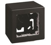 Caja de superficie compacta SIMON 270 con 1 elemento negro mate