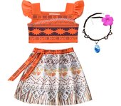 New Summer Movie Moana 2 Girl Dress Halloween Party Costume Princess Fancy Clothes Children Vaiana Outfit Dress