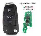 Remote Car Key For Audi Q7 B7 Q3 A3 TT A2 A8 A6 A6L A4 S5 C5 C6 B6 A4L A5 Q5 S RS S1 315/433Mhz 8X0837220 8P0837220D Q ID48 Chip