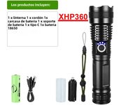 XHP360 LED Flashlight Ultra Powerful Torch IPX6 Waterproof Lantern Wide Range Super Bright Flashlights For Outdoor Camping Lamp