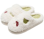 Zapatillas de algodón de otoño e invierno para parejas femeninas, uso doméstico en interiores, suelas gruesas antideslizantes para mantener el calor durante el confinamiento hombre de peluche