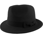 Kebedo Moda Sombrero Fedora de ala Ancha Clásico Español para Hombre, Gorro Versátil Negro para Adulto Talla Única 58-59CM