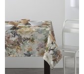 Mantel antimanchas de tela por metros impermeable teflon - Ancho 140cm - Flores classic marrón tostado 46070-1    mantel por metros; manteles; mantel barato; mantel jardín