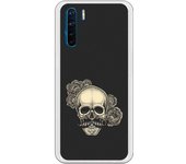 Funda compatible con Oppo A91 - Reno 3 - tatoo calavera dotwork