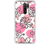 Funda Silicona Antigolpes para Xiaomi Redmi 9 diseño Flores 09 Dibujos