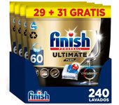Finish Powerball ULTIMATE PLUS ALL IN 1 x60 x120 x180 x240 Pastillas para Lavavajillas, Limpieza Intensiva, Elimina Restos Quemados, Brillo Diamante, Cuida y Protege