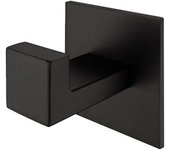 Perchero de acero inoxidable 304 negro para toallas de baño, gancho autoadhesivo
