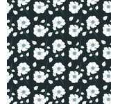 Papel Pintado Floral Margaritas en Fondo azul