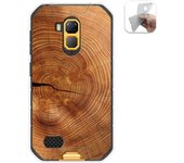 Tumundosmartphone Funda Gel Tpu para Ulefone Armor X7 / X7 Pro diseño Madera 04 Dibujos