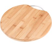 Family - Tabla Cortar Redondo Bambú Natural  Tablero Multifuncional para Picar Alimentos Verduras, Frutas, Carne  Gruesa Duraderas y Resistentes Antideslizante