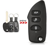 jingyuqin 3 Buttons Modified For Kia Carens 2006-2008 Fit Hyundai Fob Remote Car Key Shell Case Left Uncut Blade Replacement