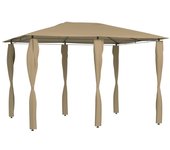 vidaXL Cenador con Funda de Postes 3x4x2,6 m 160 g/m² Pérgola Color Antracita,  Crema,  Taupé y mas
