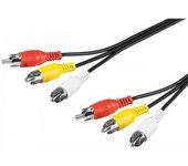 Cable Rca 3 Machos A 3 Rca Machos 2m 50381