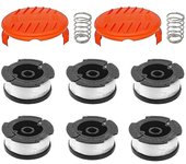 Carrete + paquete de 6 hilos A6481 de Black+Decker para desbrozadora Reflex