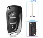KEYYOU Modified Filp Folding Remote Car Key Shell Case For Peugeot 207 307 407 408 308 For Citroen C4 C2 HU83/VA2 Blade CE0536