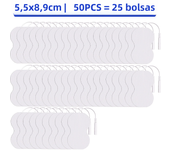 50/20/10 piezas de almohadillas de electrodos para estimulador muscular, parches de fisioterapia para acupuntura, almohadillas de gel conductor para masaje corporal para máquina Tens