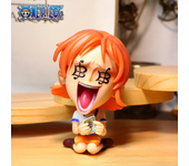 8-10cm Anime Figure One Piece Monkey D Luffy Roronoa Zoro Kawaii Toys Q-Version Figural Nendoroid Car Decoration PVC Model Gift