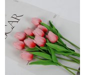 5pcs 1 Bouquet Orange Tulip Flower Artificial Tulip Bouquet Fake Flower for Home Garden Wedding Decor