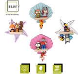 Concha de madera estrellas estantería infantil Toniebox figuras estantería de pared Tonies caja de música Concha de madera estrellas estantería infantil Toniebox figuras estantería de pared Tonies caja de música
