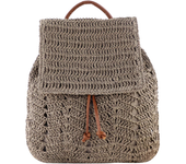 Women Straw Backpack Handmade Woven Casual Beach Holiday Shoulders Bucket Bag