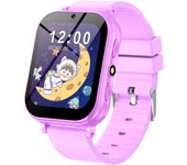 BIT Reloj inteligente para niños, juguetes educativos para niñas, regalos con audiolibros, tarjetas de aprendizaje, juegos de rompecabezas, cámara con pantalla táctil HD, linterna con podómetro musical