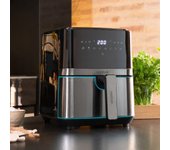 Cecotec Freidora sin Aceite de 5,5 L de Aire Caliente Cecofry Full InoxBlack 5500 Pro. 1700 W, dietética