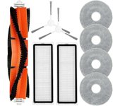 Kit 9 en 1 recambios compatibles con Xiaomi Vacuum S20+. Incluye Rodillo Principal, cepillos Laterales, mopas de fregado y filtros hepa