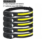 1-10PCS LED Indication Headlamp Rechargeable Head Flashlight 1200mah Built in Battery Outdoor Camping Fishing Headlight Lantern